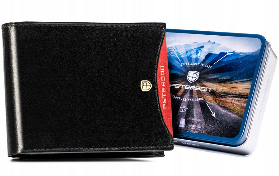 Natūralios odos piniginė vyrams Peterson PT313 S792