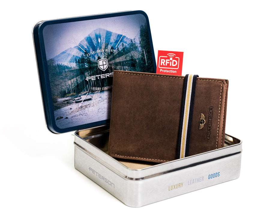 Natūralios odos piniginė vyrams Peterson PT31 S796