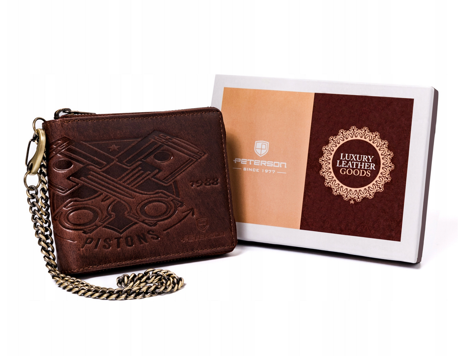 Natūralios odos piniginė vyrams Peterson PT43 S773