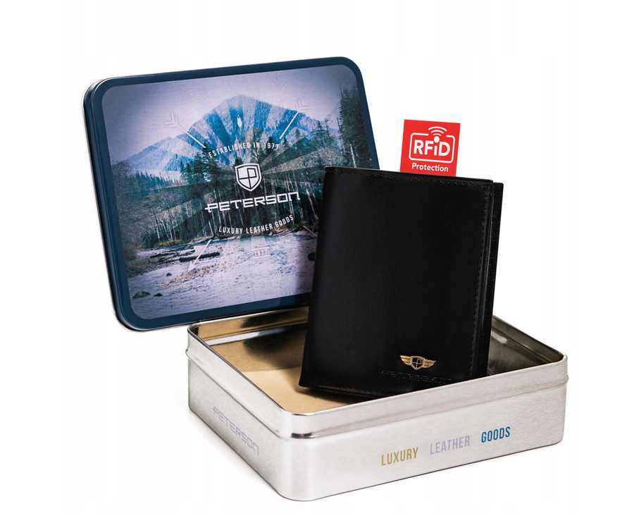 Natūralios odos piniginė vyrams Peterson PT45 S771