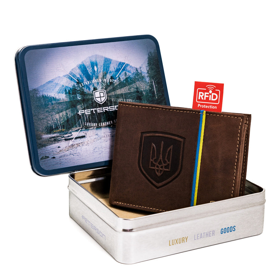 Natūralios odos piniginė vyrams Peterson PT49 S767