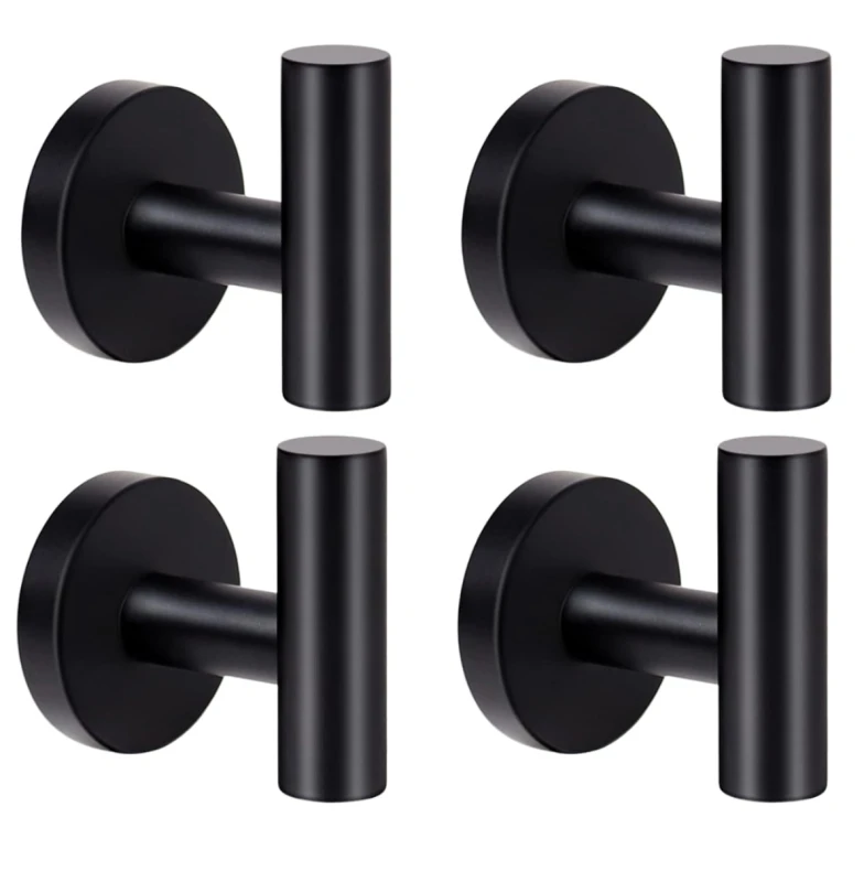 Vonios kabliukų rinkinys 4vnt S1, juodas N242