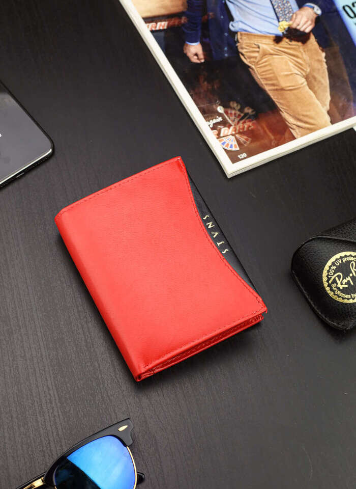 Odinė piniginė moterims Stevens BR, raudona N96