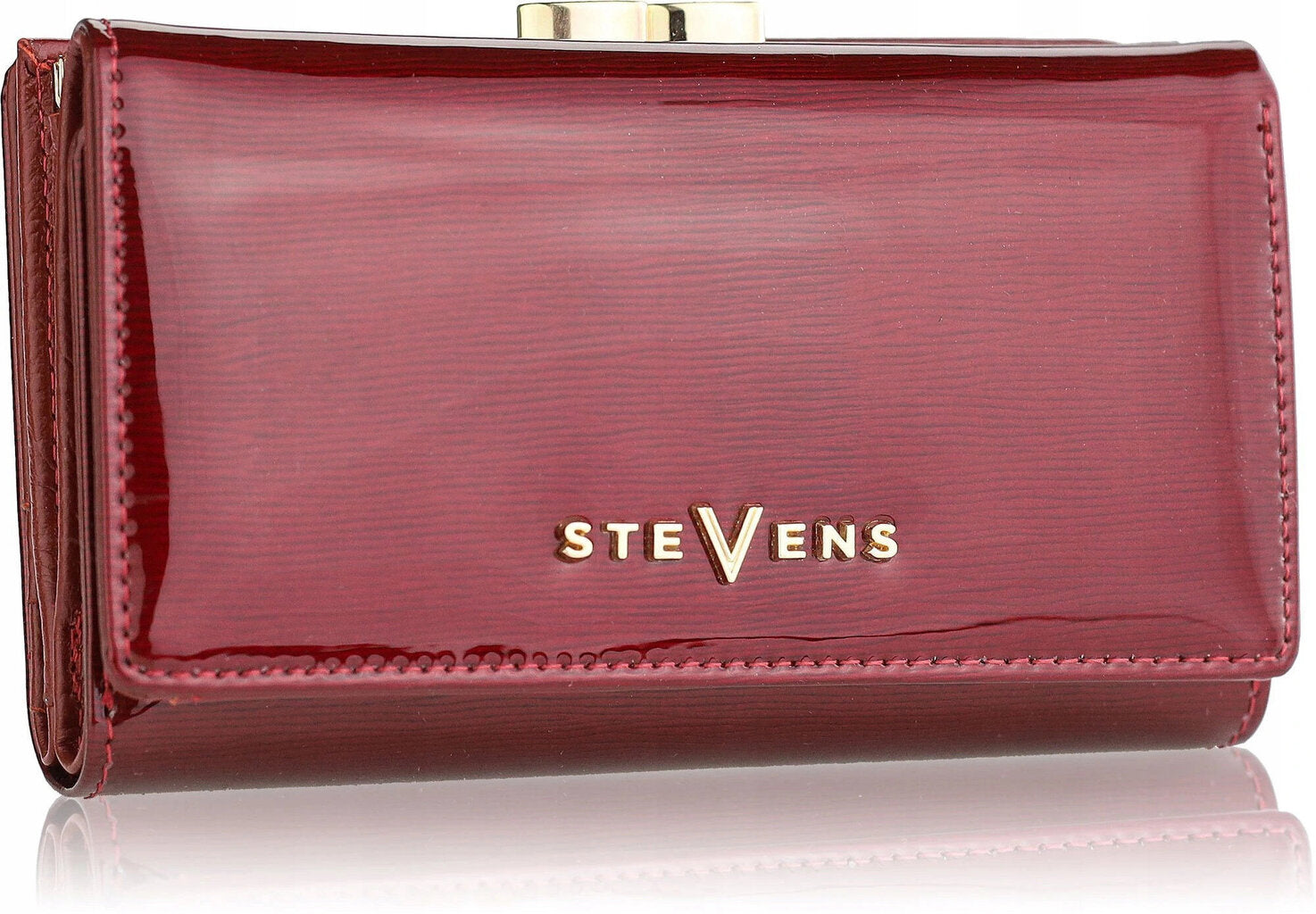 Moteriška odinė piniginė STEVENS raudonos spalvos D1877