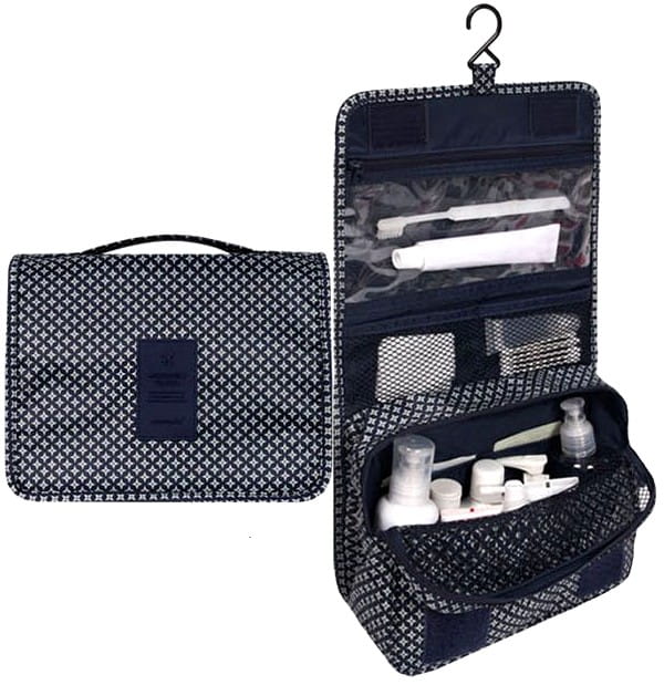 Pakabinamas kelioninis kosmetikos krepšys E41, mėlyna
