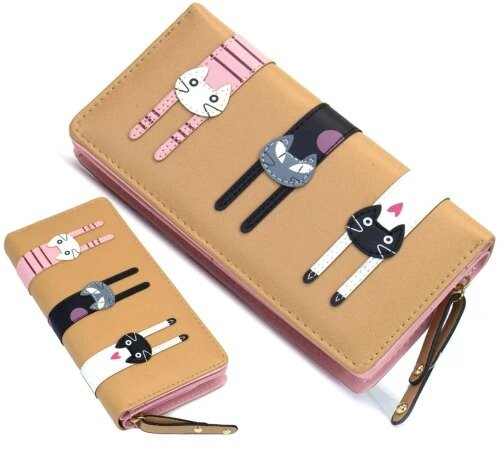 Piniginė moterims G38 smėlio spalvos D918