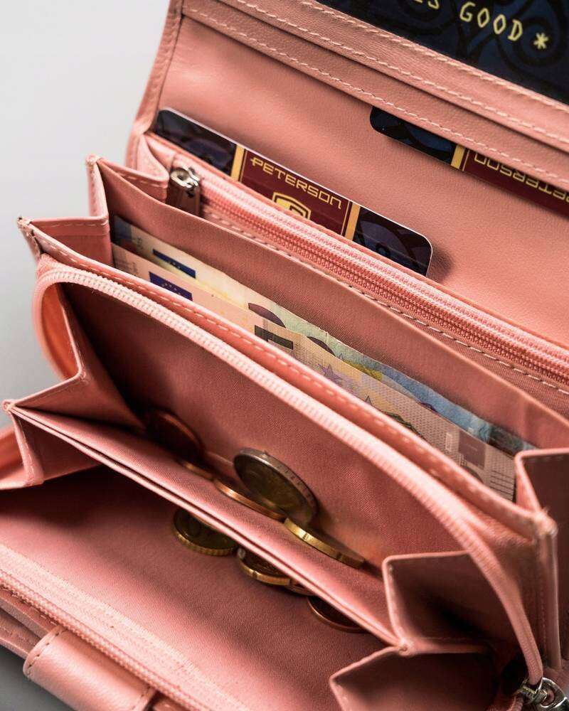 Piniginė moterims Peterson DF21 rožinė D826