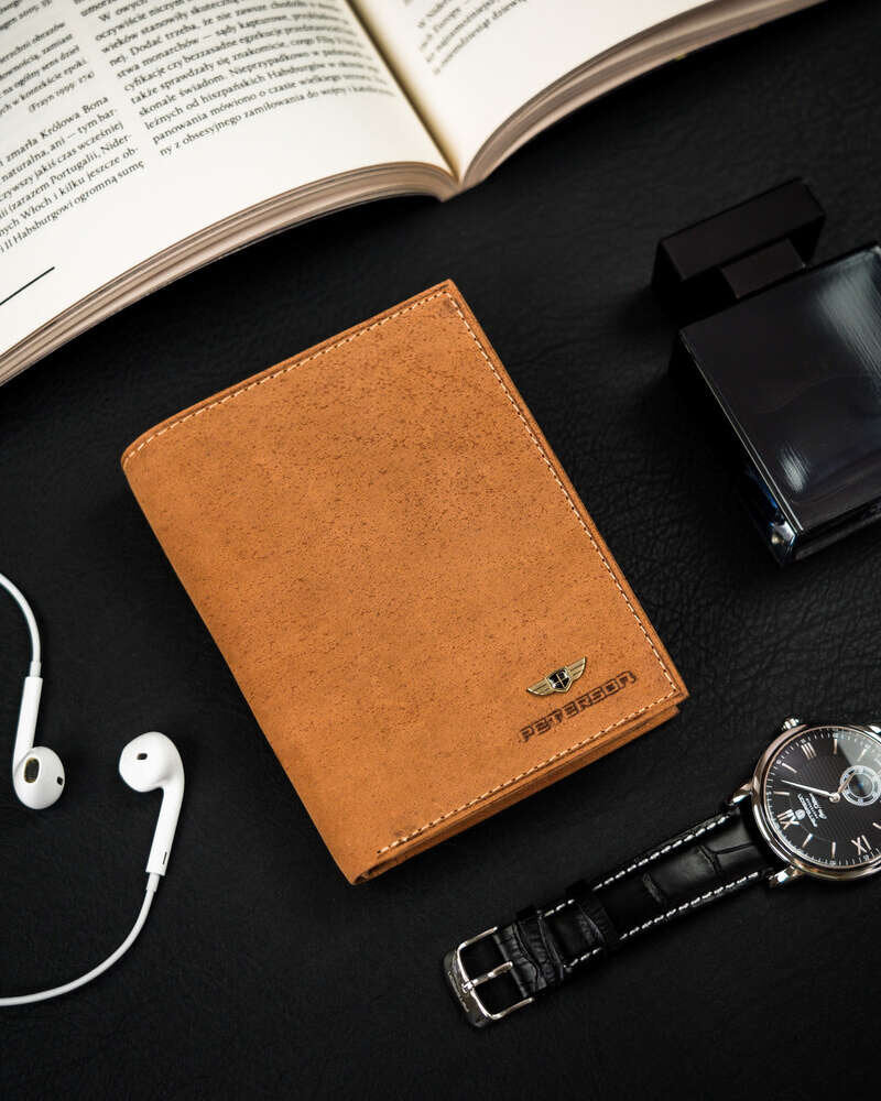 Piniginė vyrams Peterson HU2 šviesiai ruda S541
