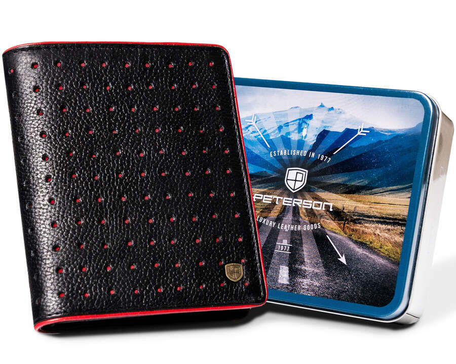Piniginė vyrams Peterson S03 juoda S536
