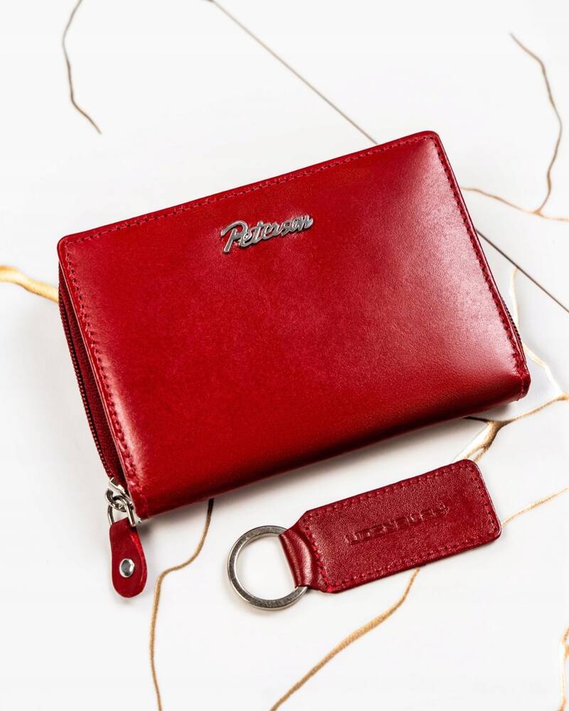 Piniginės ir raktų pakabuko dovanų rinkinys P5, raudonas