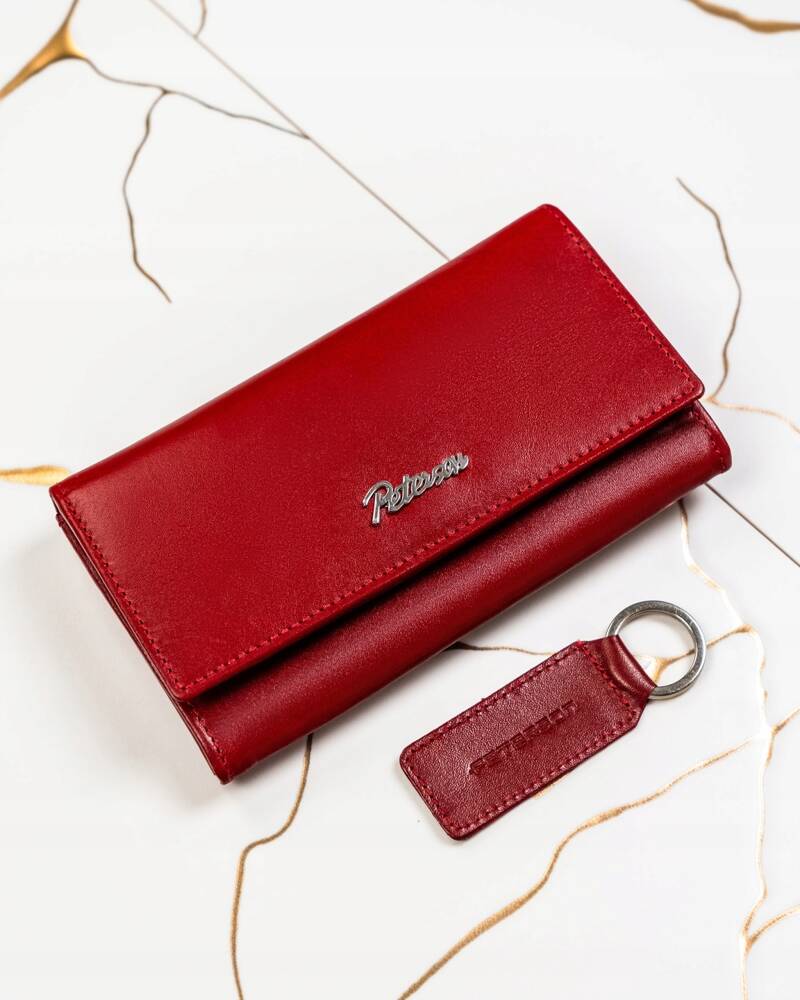 Piniginės ir raktų pakabuko dovanų rinkinys P6, raudonas