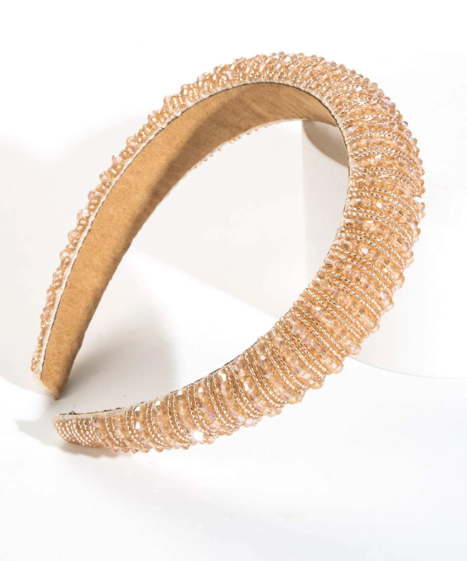 Plaukų lankelis B17, smėlio spalvos P239