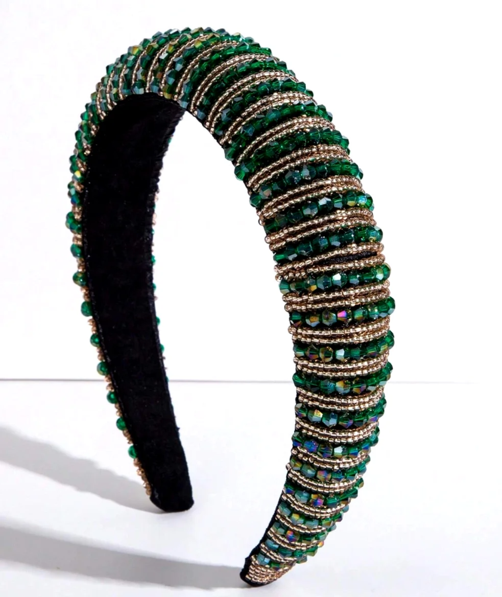 Plaukų lankelis B22, žalias P236