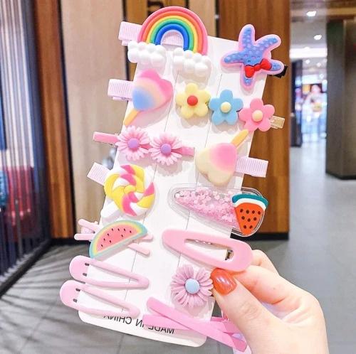 Plaukų segtukų rinkinys T17, 14 vnt. P73