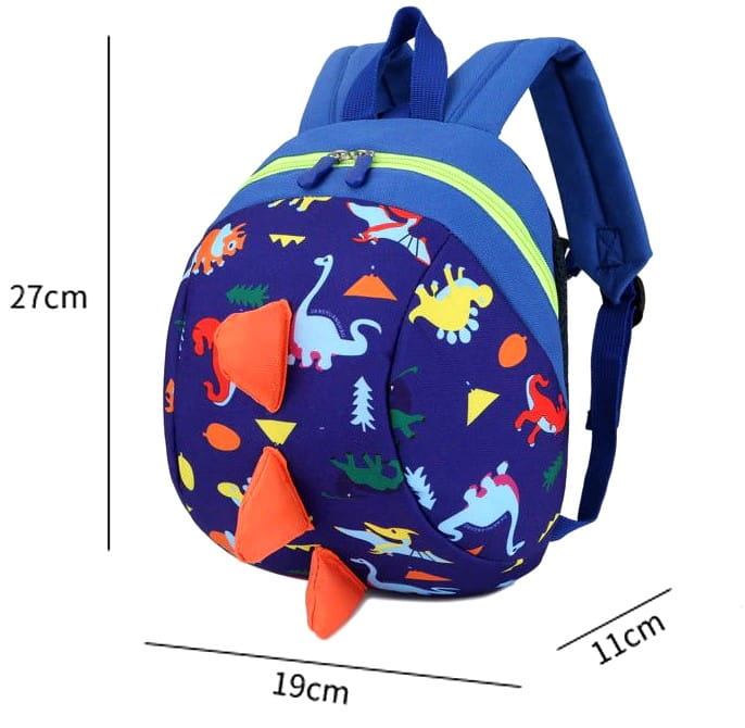 Pliušinė kuprinė - dinozaurai S70 mėlyna