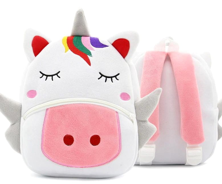 Pliušinė kuprinė - vienaragis S35