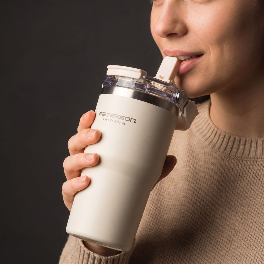 Peterson termo puodelis iš nerūdijančio plieno, 600 ml, su rankenėle