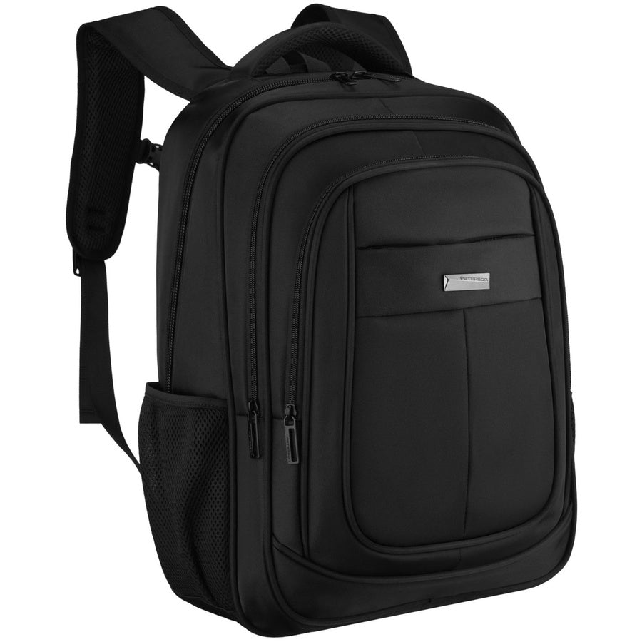 Talpi miesto kuprinė „Peterson“ su reguliuojamomis petnešomis, juoda, poliesteris ST101