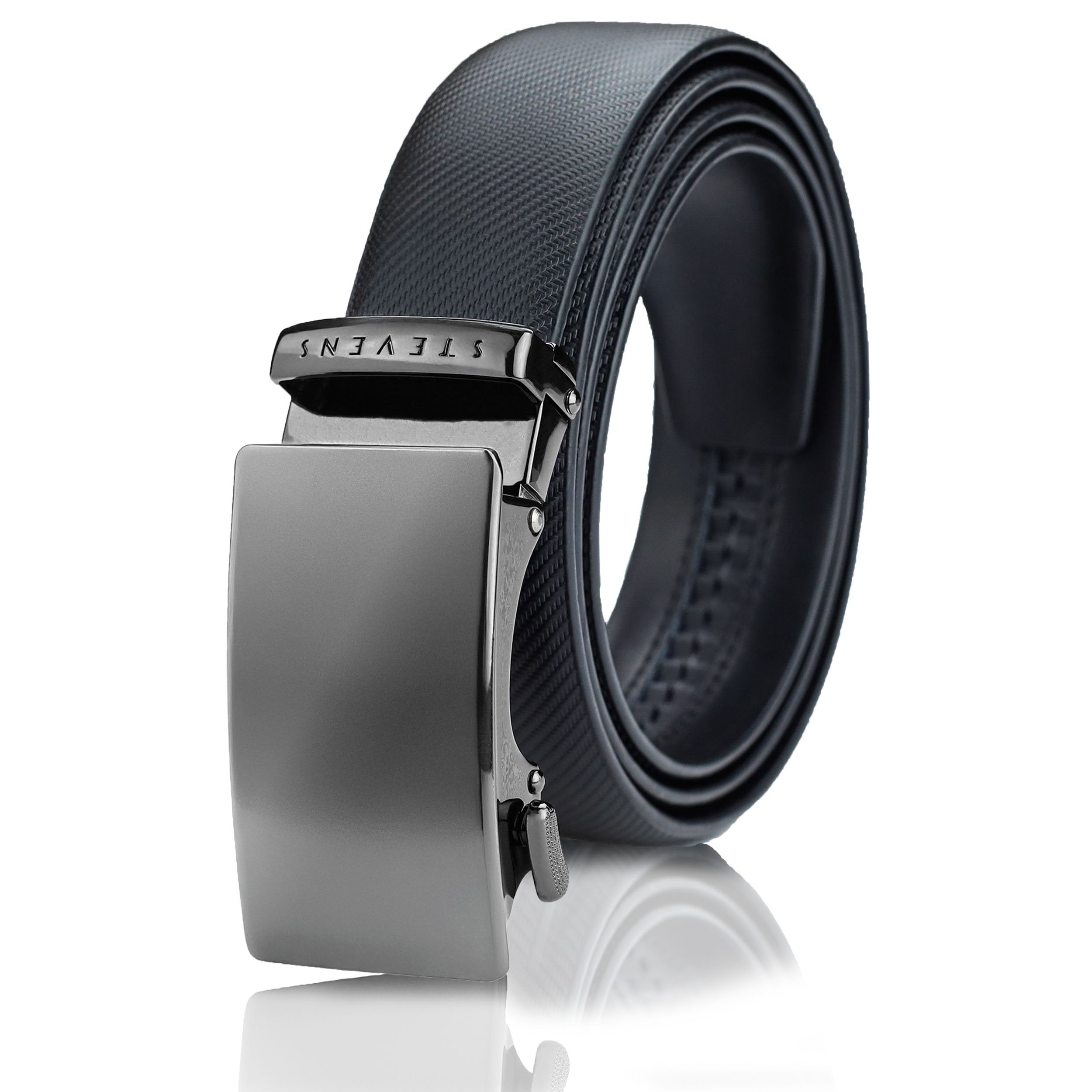 Vyriškas odinis diržas Stevens, juodas, automatinė sagtis 2508