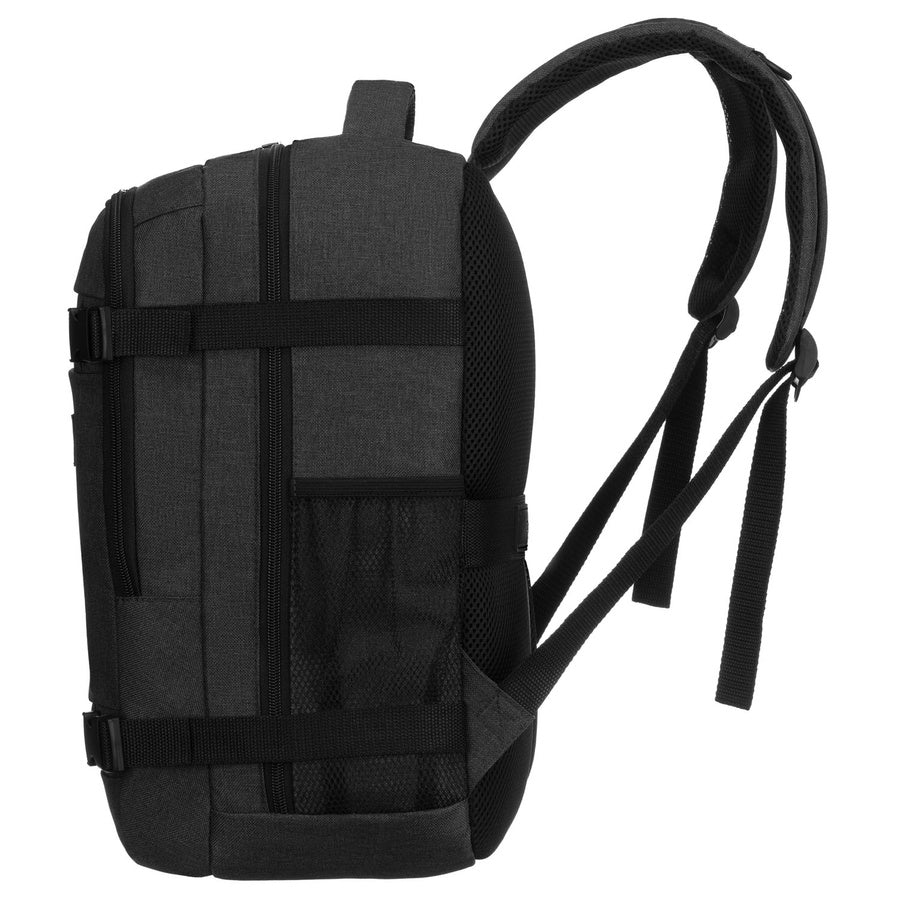 Talpi juoda poliesterinė kelioninė rankinio bagažo kuprinė „Peterson“ K53