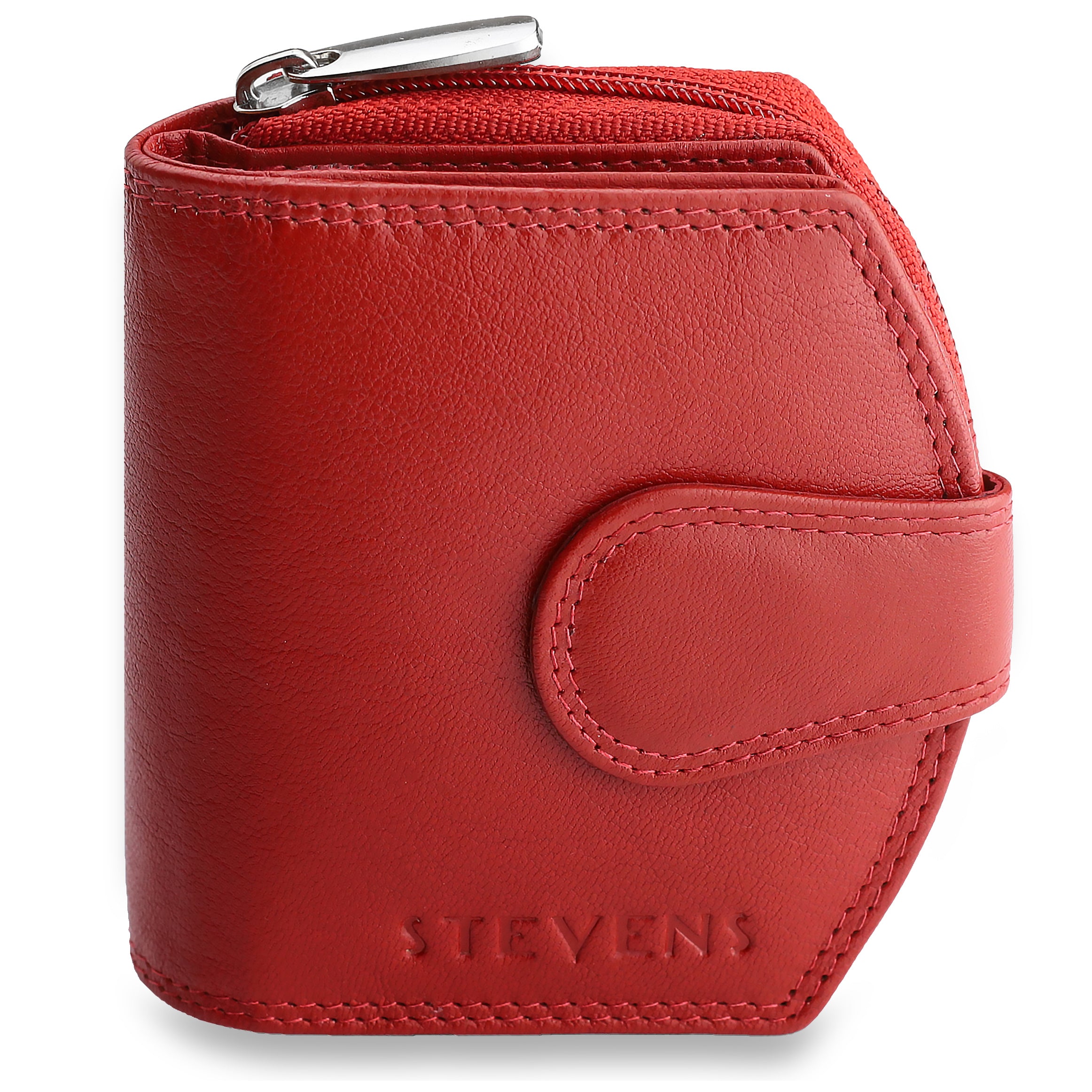 Piniginė moterims Stevens, raudona, su RFID apsauga
