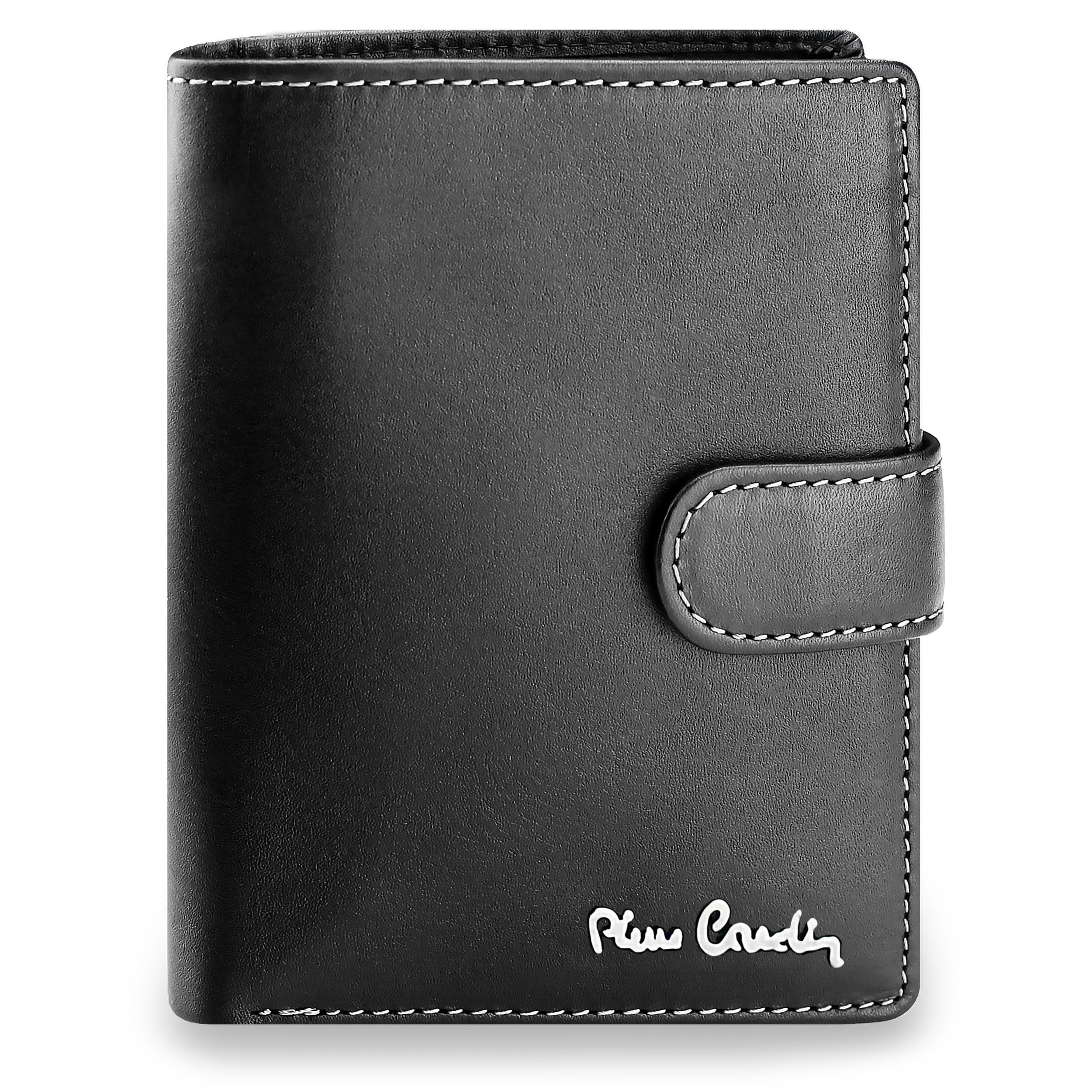 Vyriška odinė piniginė Pierre Cardin, juoda, RFID apsauga A623406