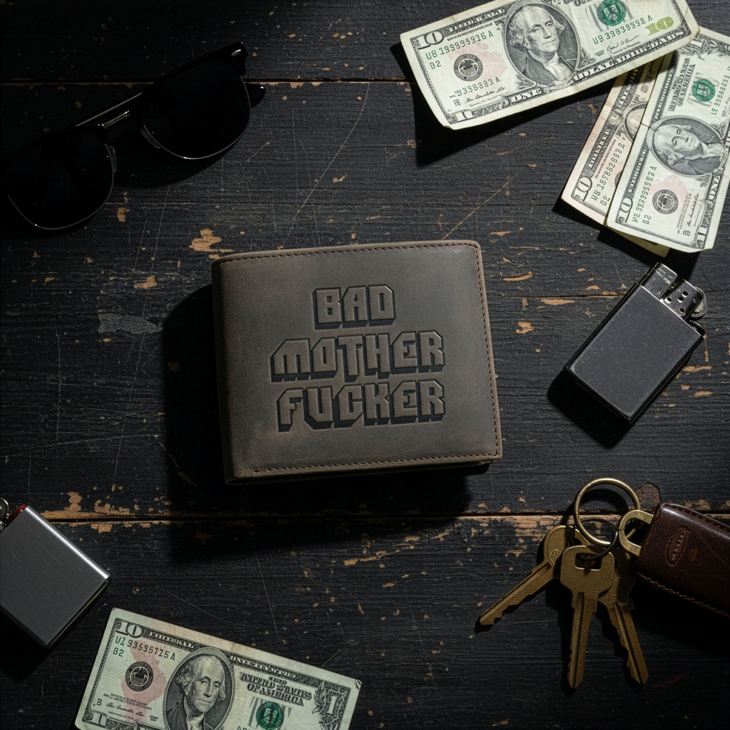 Vyriška odinė piniginė Stevens, juoda CB-8888-R