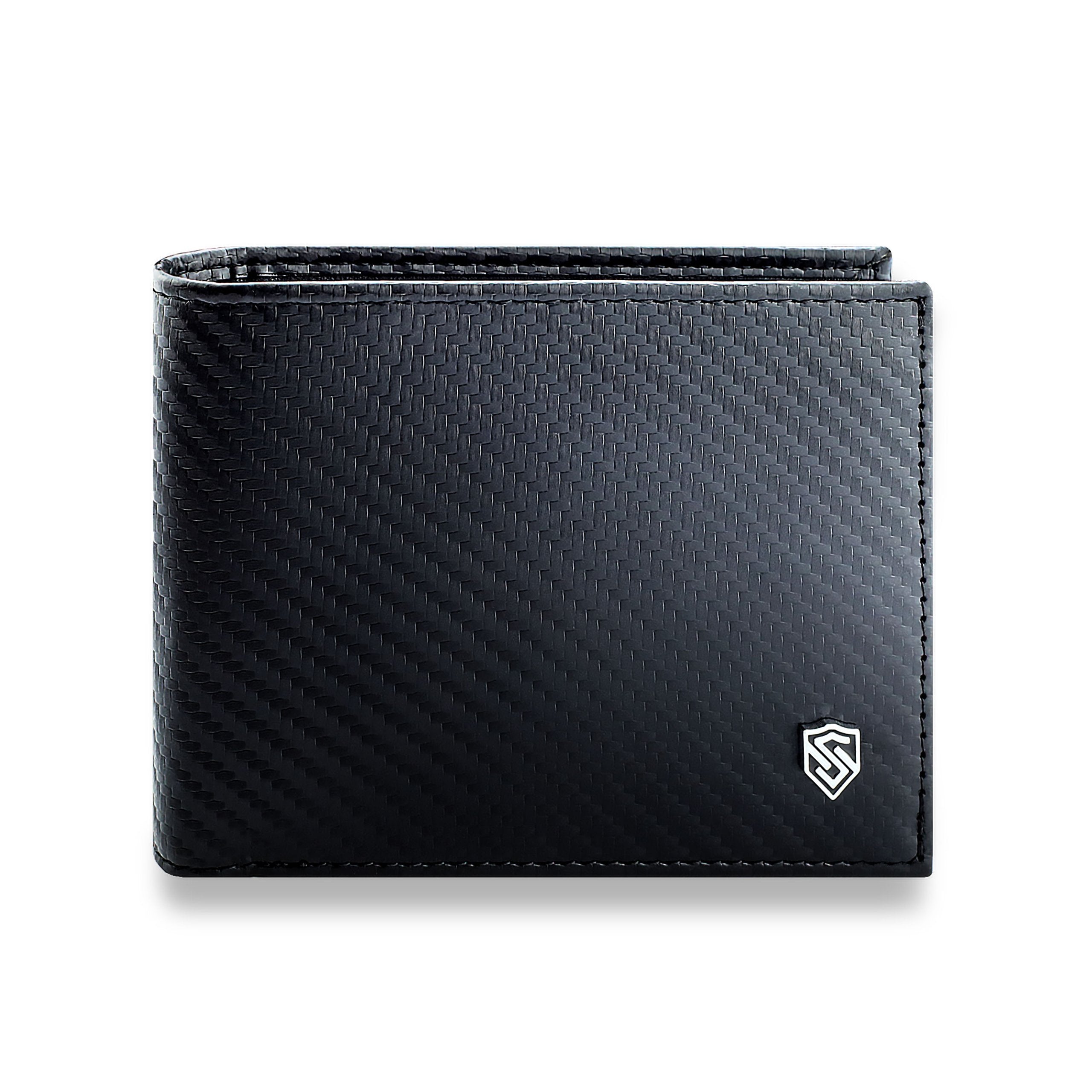 Vyriška odinė piniginė Stevens, plona, juoda, su RFID apsauga 8824-R