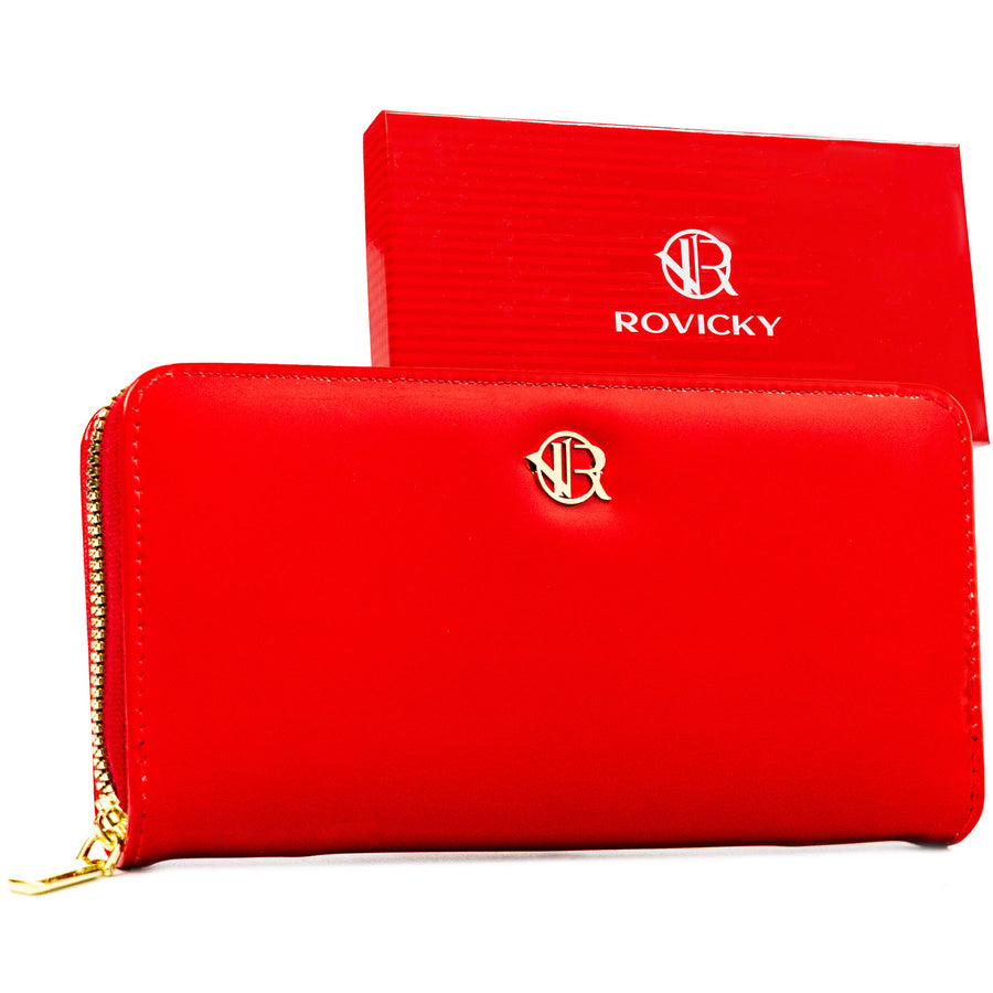 Moteriška piniginė–dėklas „Rovicky“, raudona, iš ekologiškos odos ST96