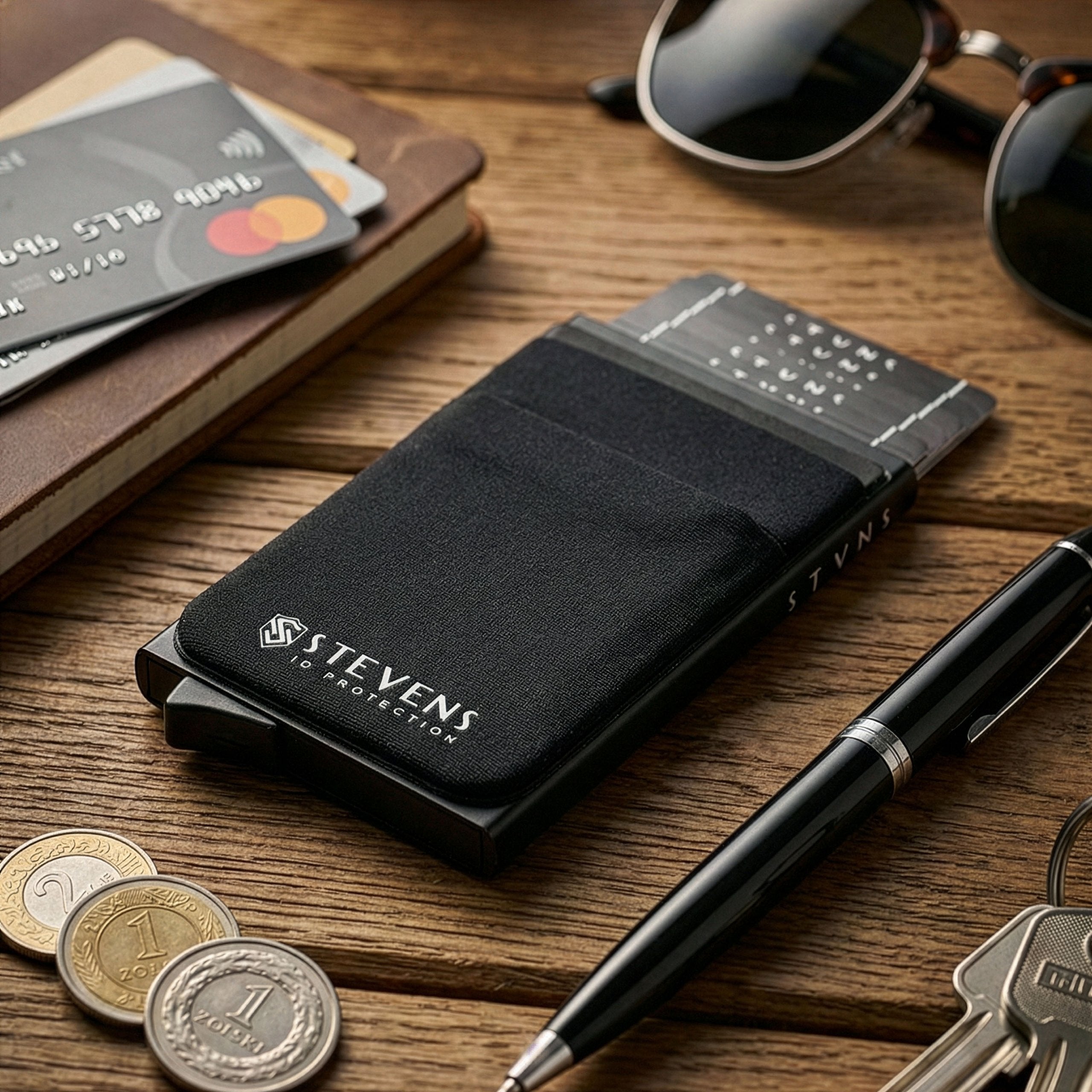 Vyriškas kortelių dėklas Stevens FN6 S10