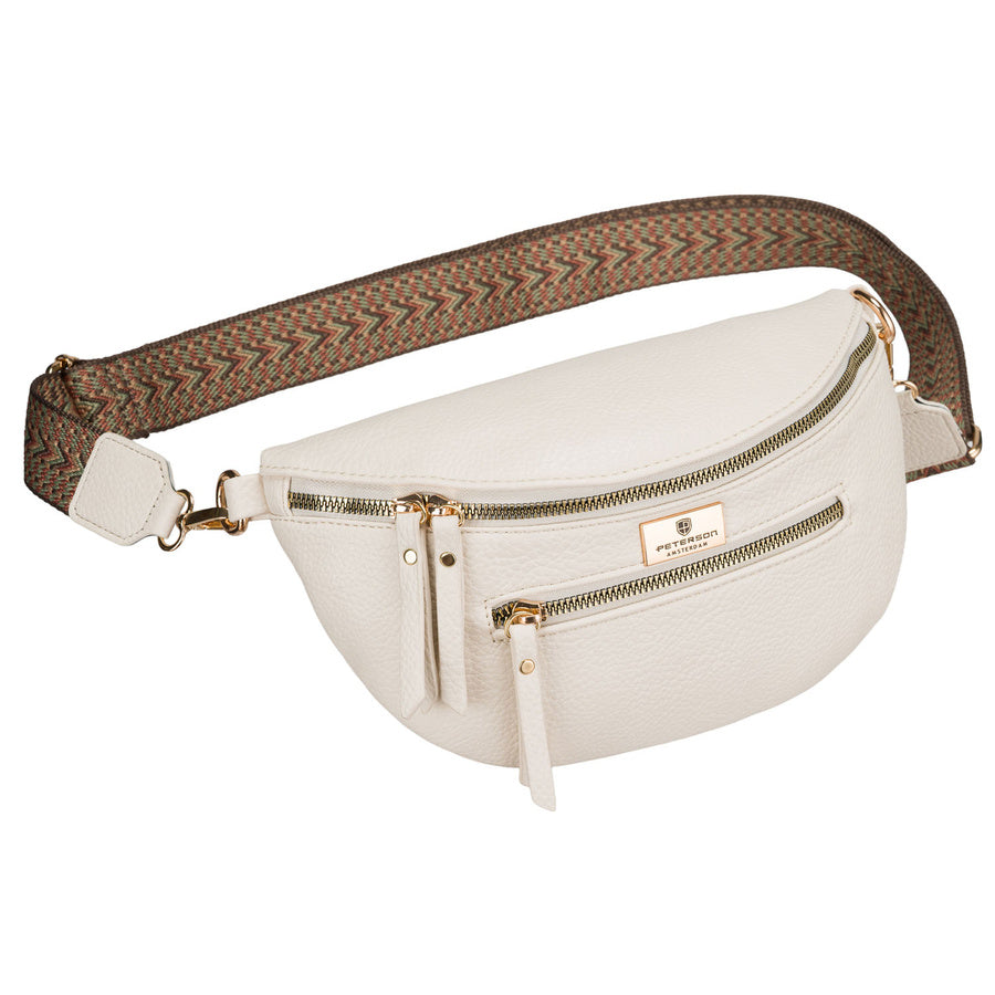 Moteriška vieno skyriaus ekologiškos odos rankinė „Peterson“, šviesiai smėlinė TL19