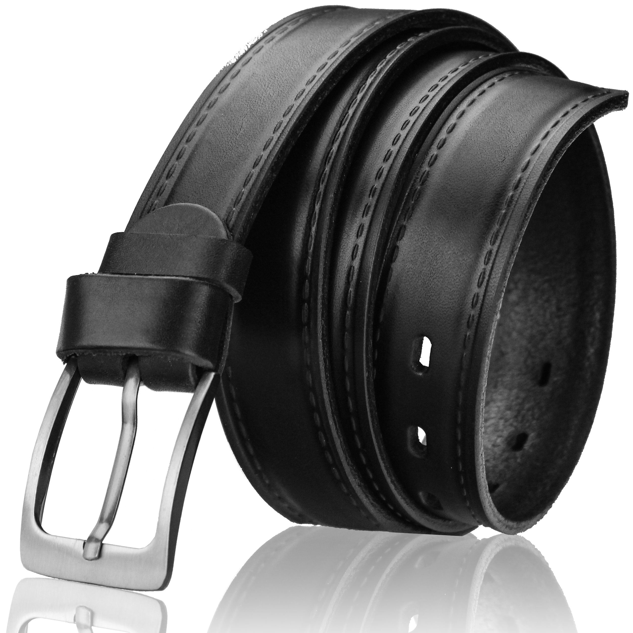 Vyriškas odinis diržas STEVENS juodas D45