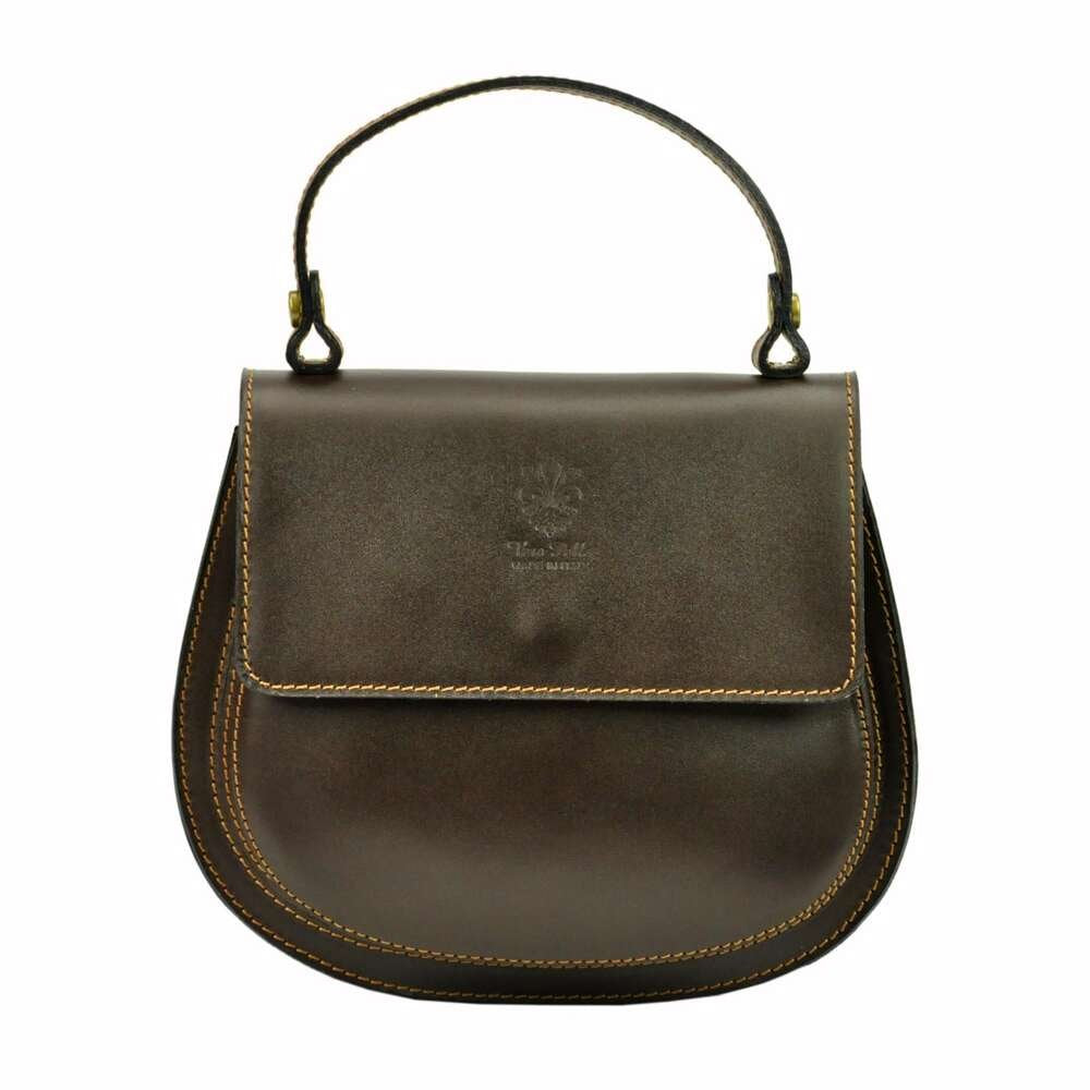 Moteriška elegantiška natūralios odos rankinė Gregorio 511, tamsiai ruda