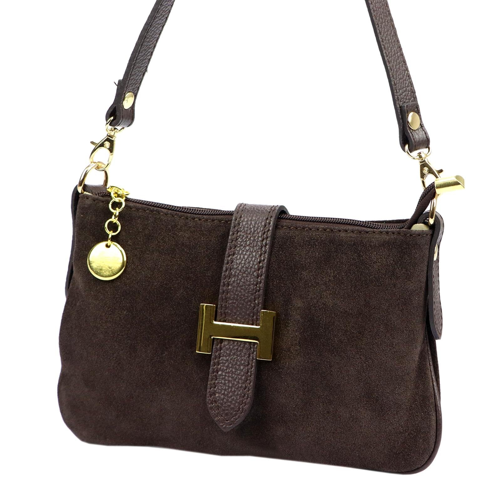 Moteriška maža odinė rankinė per petį Luka 25-068, ruda