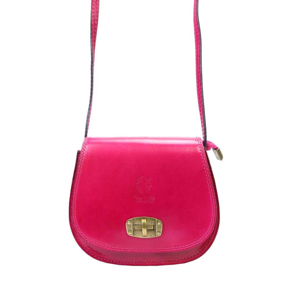 Moteriška odinė rankinė Gregorio 117, fuksijų spalvos, nedidelė crossbody
