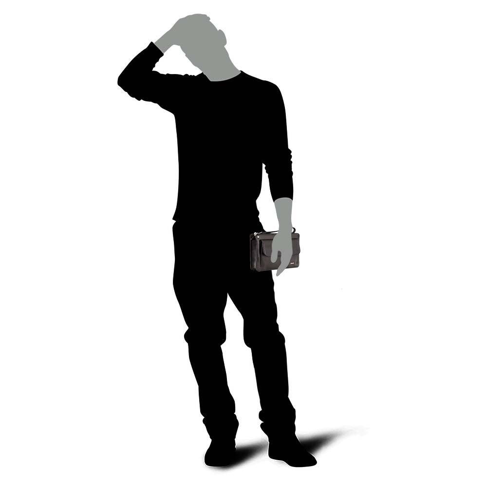 Vyriška odinė rankinė Visconti, juoda