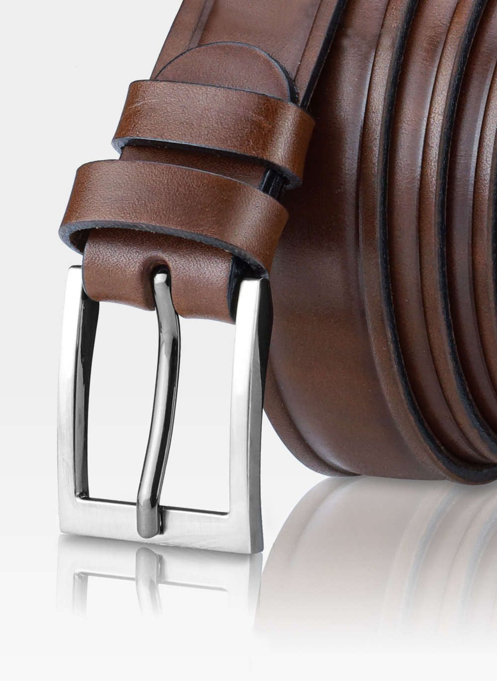 Vyriškas odinis diržas Stevens, rudas D25