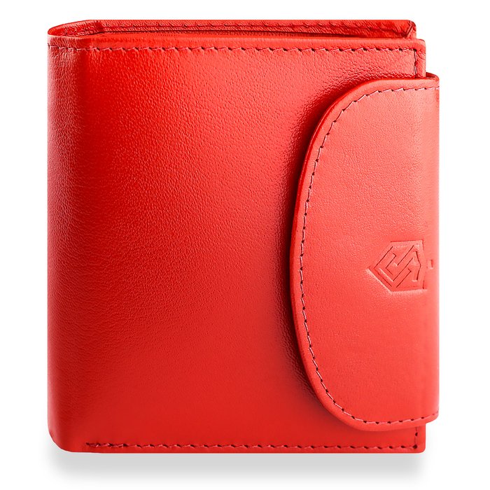 Moteriška odinė piniginė STEVENS, raudona D1870