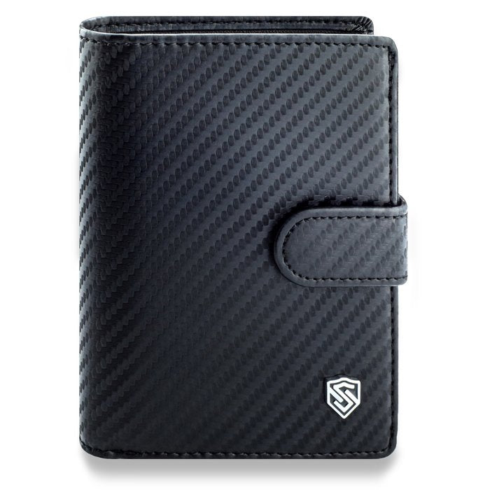 Vyriška odinė piniginė Stevens Carbon, juoda S184