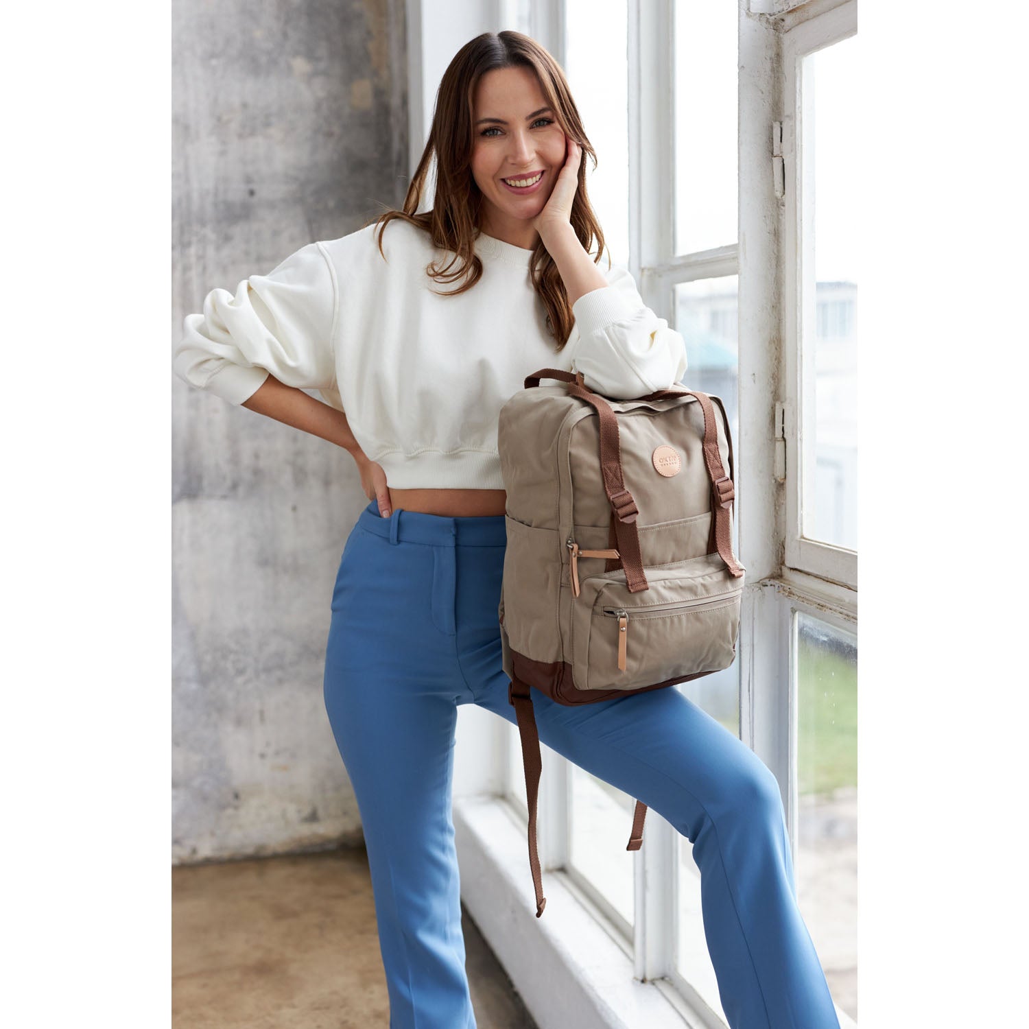 Miesto kuprinė Himawari, smėlio-ruda