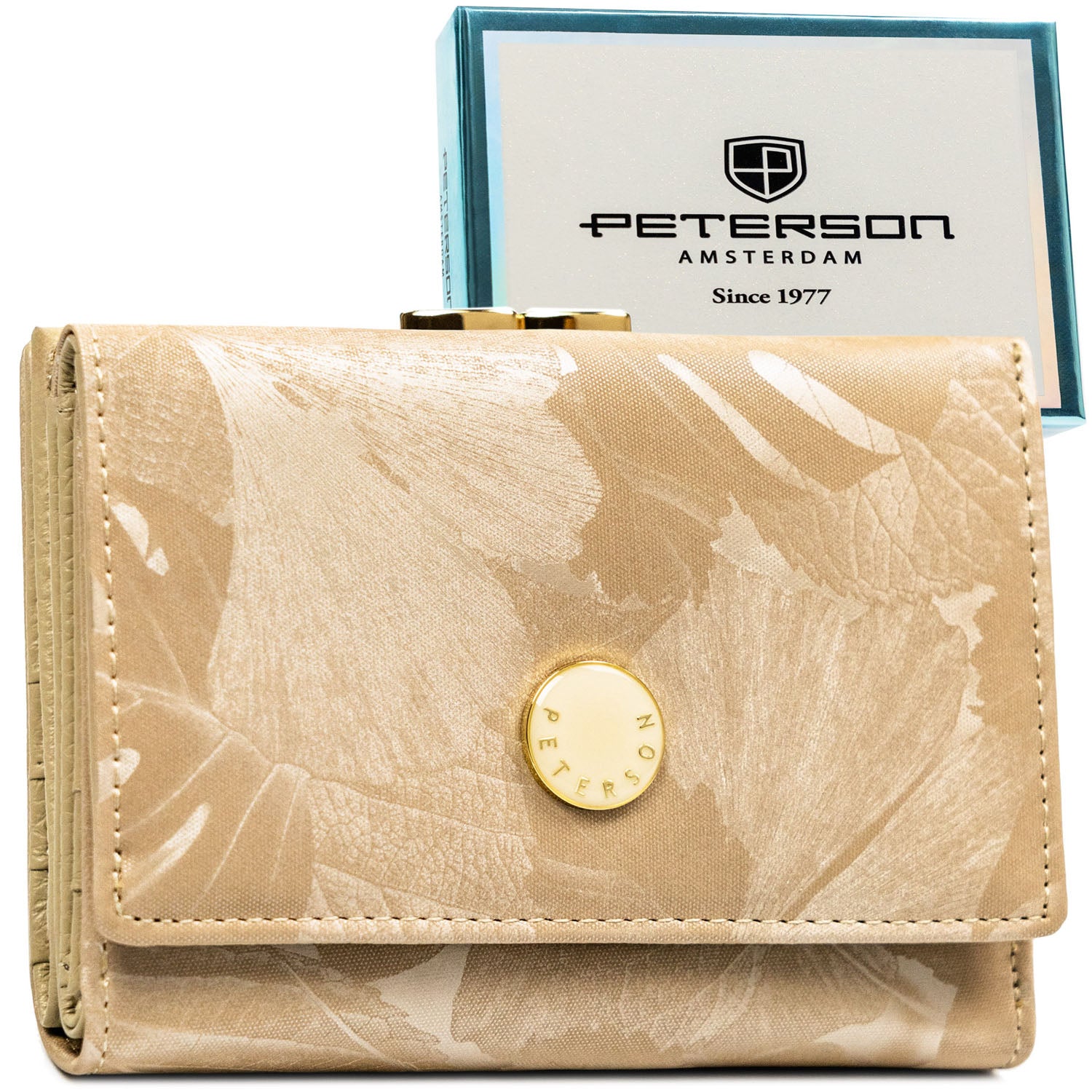 Vidutinė piniginė moterims Peterson, smėlio 2722