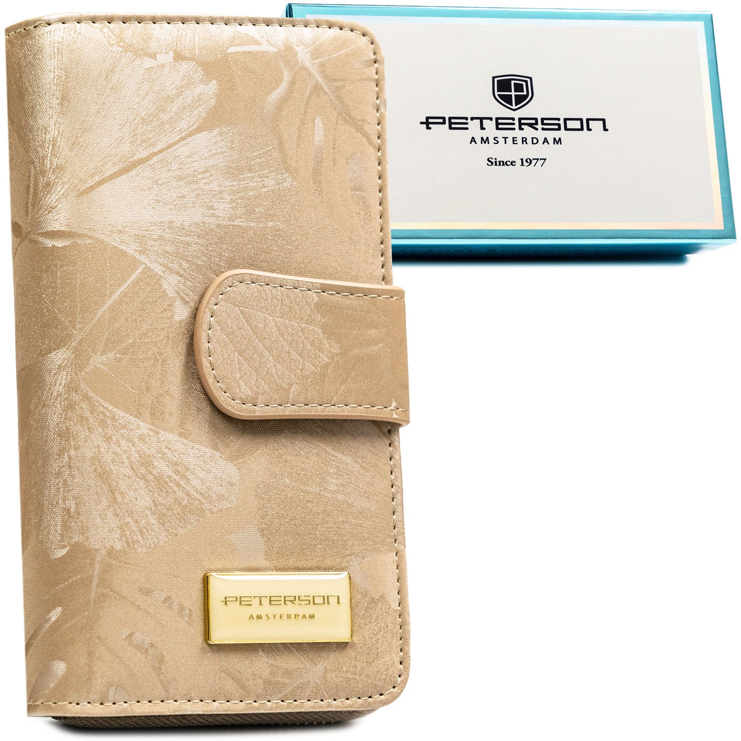 Vidutinė piniginė moterims Peterson, smėlio 2456