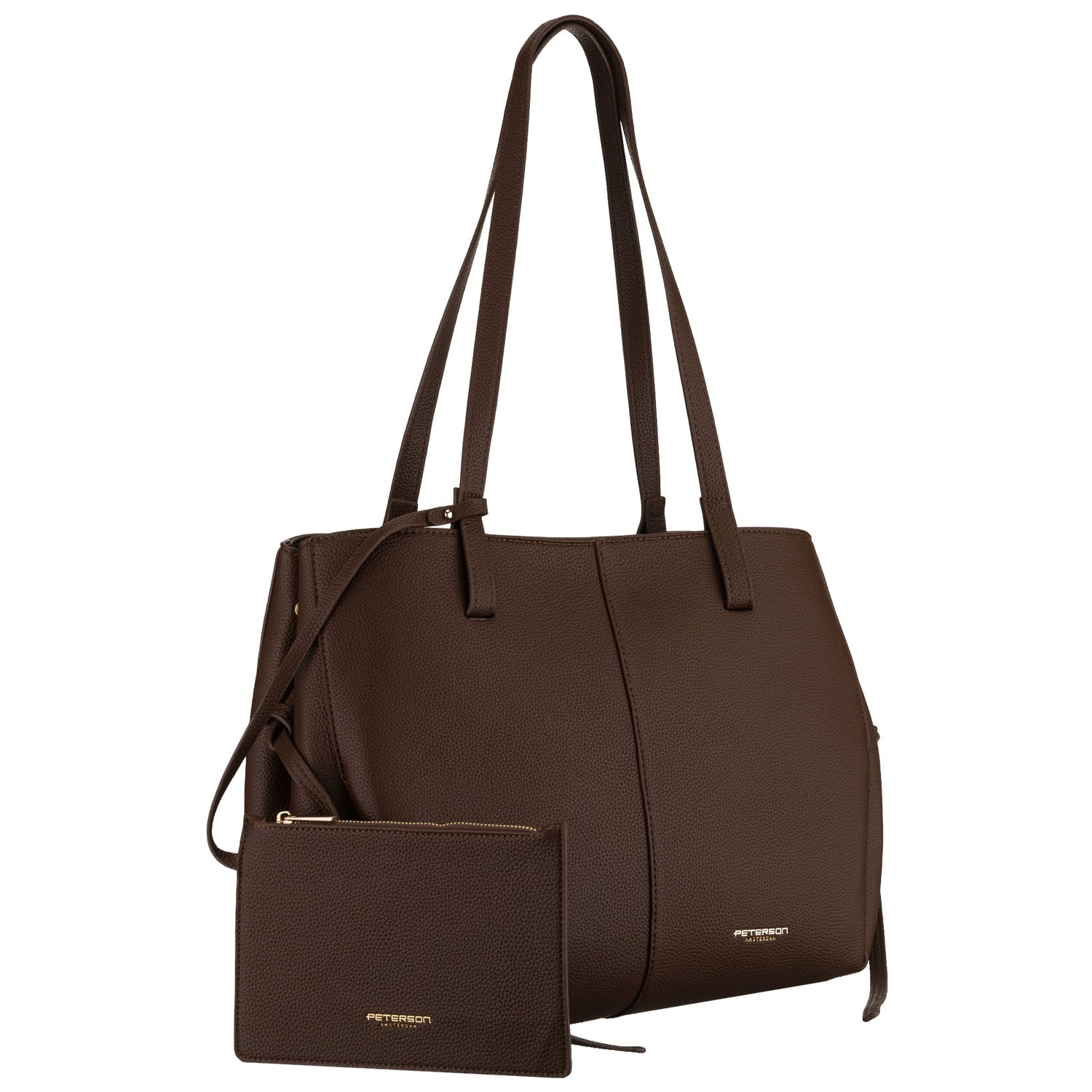 Didelė moteriška shopper rankinė Peterson, ruda AX38