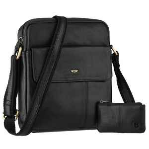 Vyriška juoda odinė rankinė Peterson K38