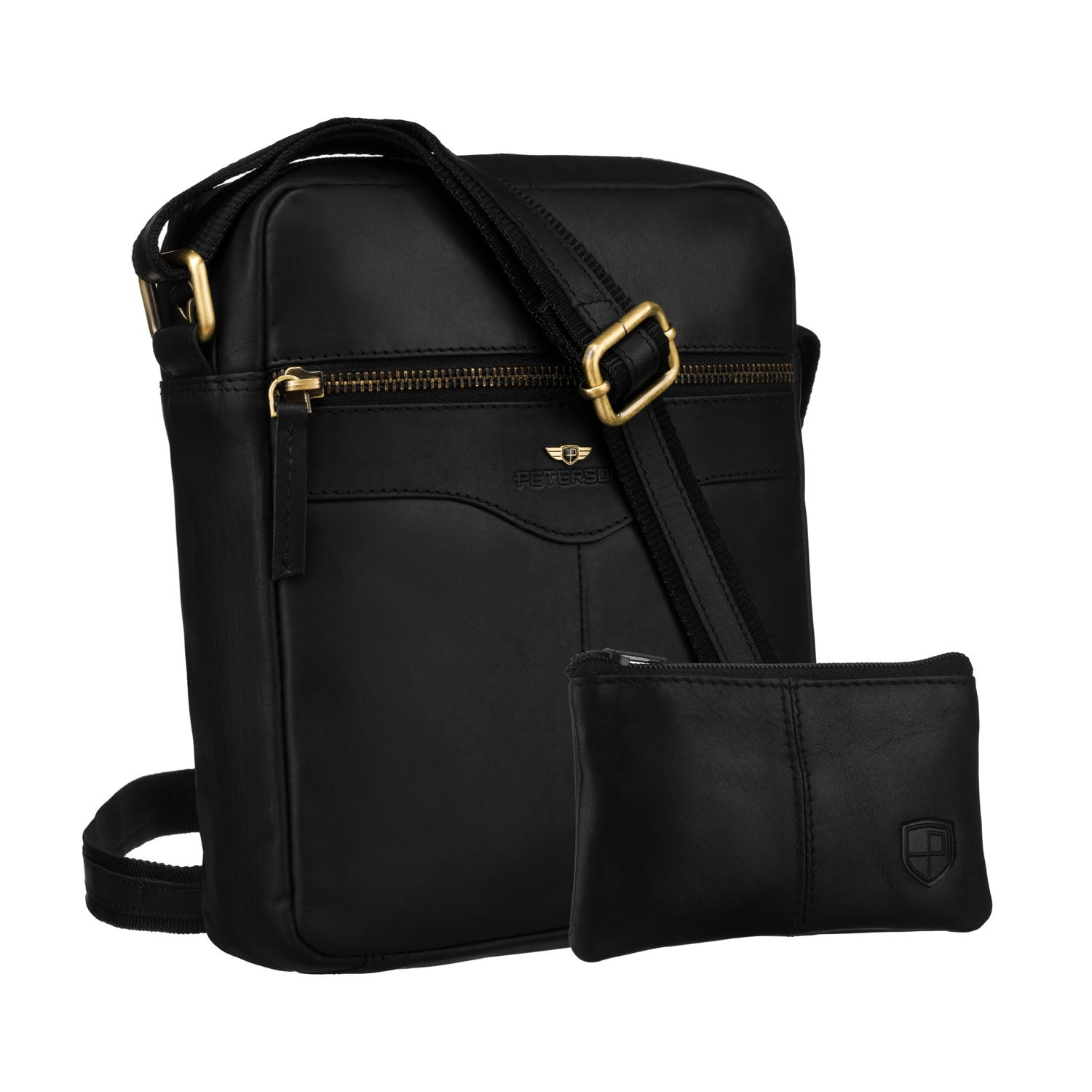 Maža rankinė vyrams Peterson, juoda 6835