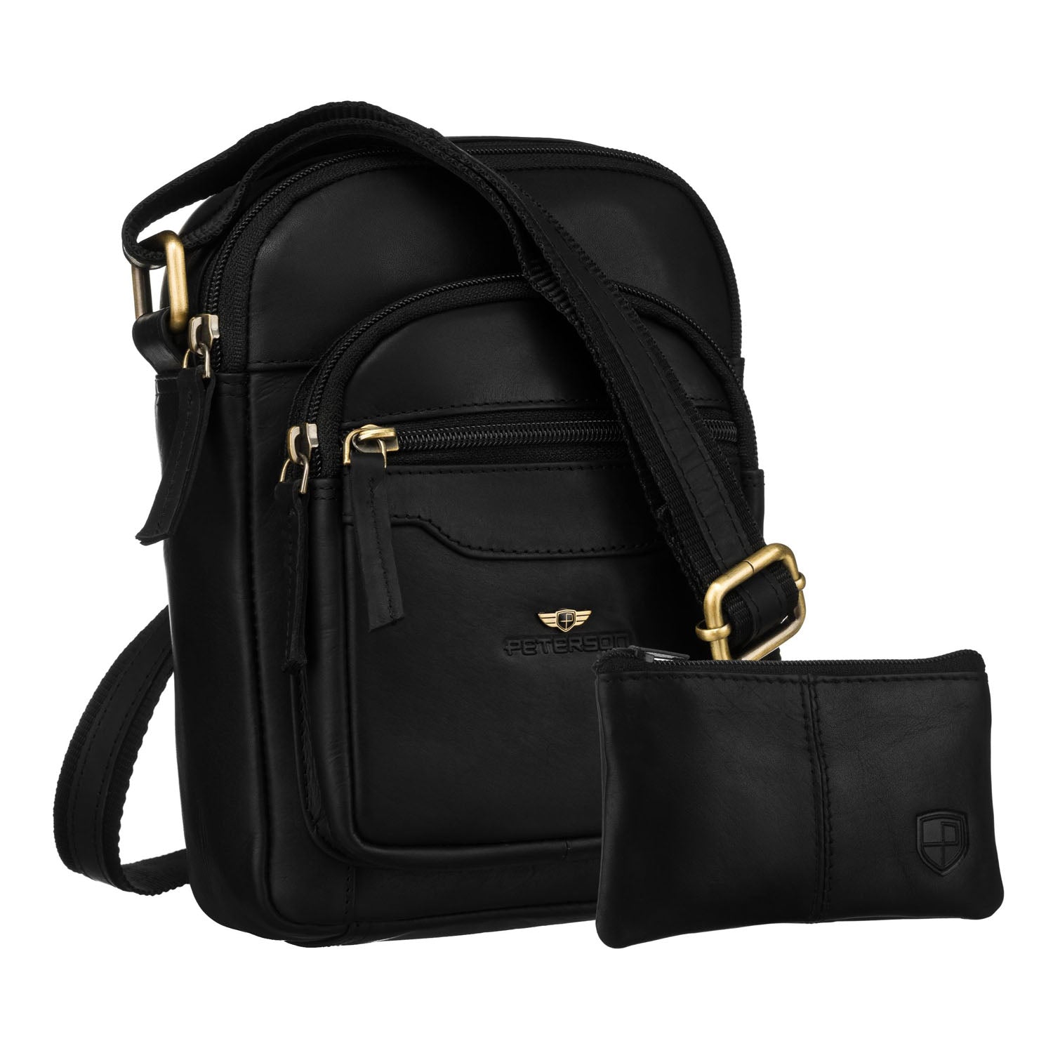 Didelė rankinė vyrams Peterson, juoda 6750