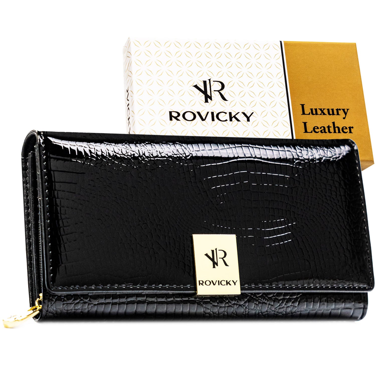 Didelė piniginė moterims Rovicky, juoda