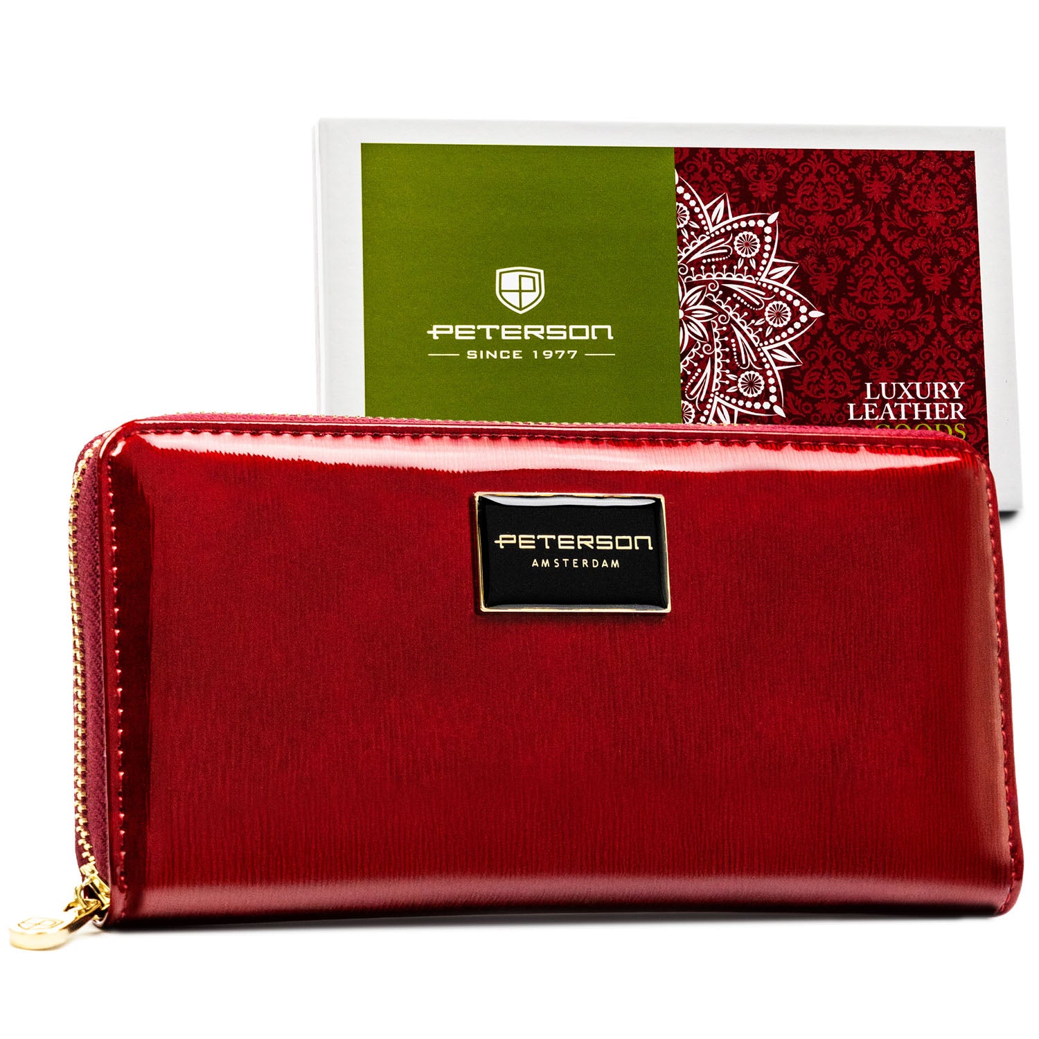 Didelė piniginė moterims Peterson, raudona PT121
