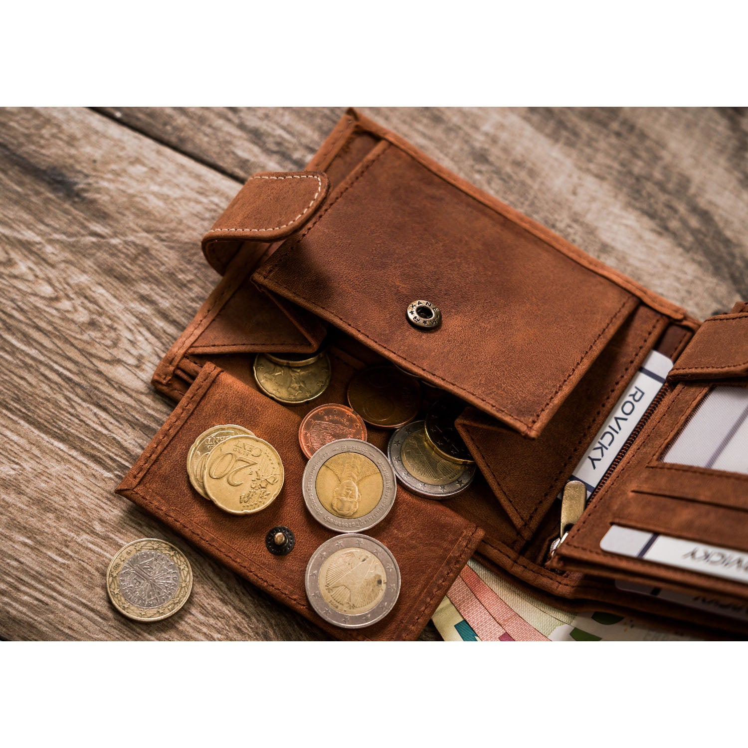 Didelė piniginė vyrams Always Wild, ruda N451