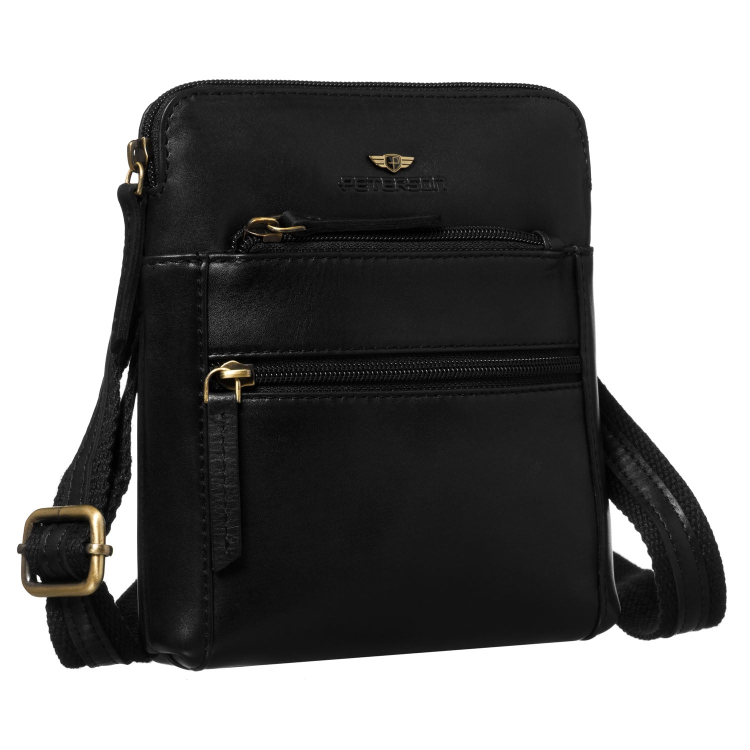 Maža rankinė vyrams Peterson, juoda 0321